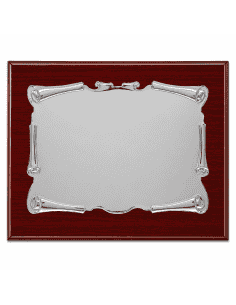 Placa Homenaje Aluminio con Forma de Pergamino - P-2143 ( Grabado Incluido)
