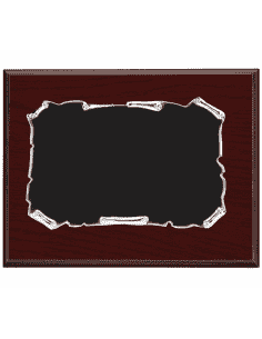 Placa Homenaje Aluminio Plateado lacado en Negro - P-2047/2 ( Grabado Incluido)
