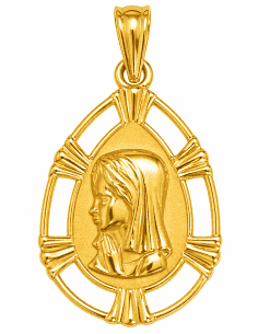 Medalla Virgen Niña - Oro Amarillo 18K