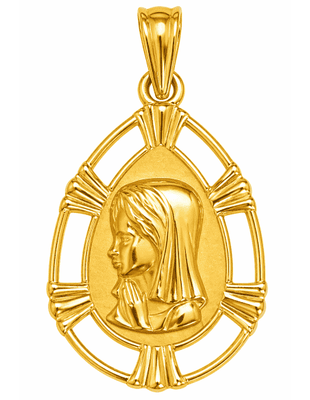 Medalla Virgen Niña - Oro Amarillo 18K