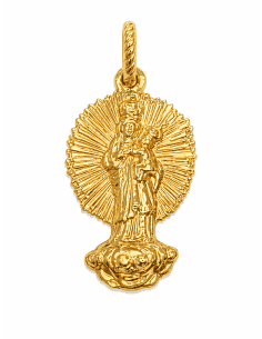 Medalla Busto Virgen Loreto - Oro Amarillo 18K