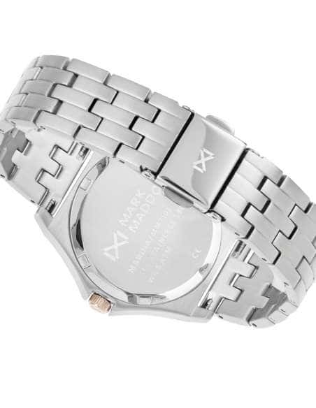 Reloj para Mujer  Bicolor con Esfera Azul y Detalles en Dorado Rosado - Mark Maddox MM7101-37