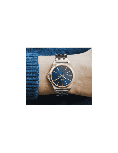 Reloj para Mujer  Bicolor con Esfera Azul y Detalles en Dorado Rosado - Mark Maddox MM7101-37