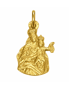 Medalla Busto de la virgen del Carmen - Oro Amarillo 18k