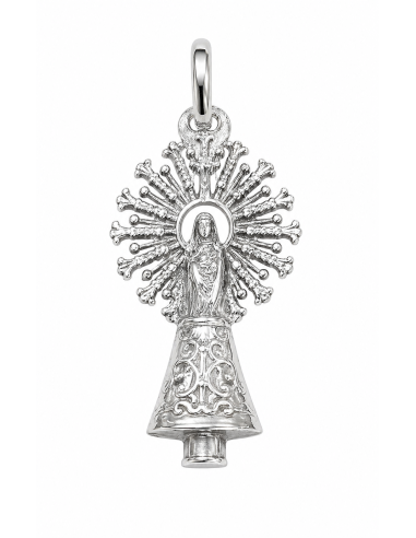 Medalla Virgen del Pilar con Circonitas - Plata de Ley