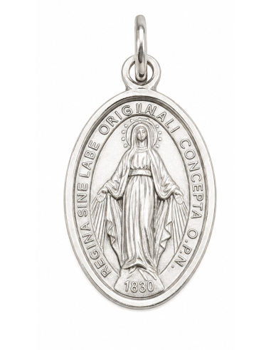Medalla Oval La Milagrosa - Plata 925