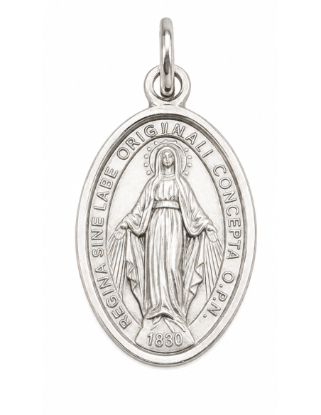 Medalla Oval La Milagrosa - Plata 925