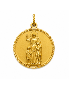 Medalla San Juan Bautista  - Oro Amarillo 18K