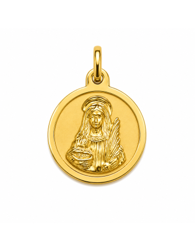 Medalla Santa Lucia - Oro Amarillo 18K