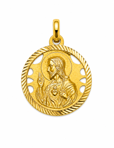 Medalla Corazón de Jesús - Oro Amarillo 18k