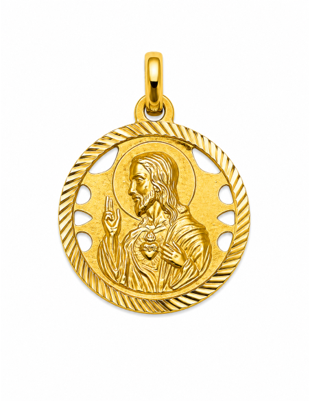 Medalla Corazón de Jesús - Oro Amarillo 18k