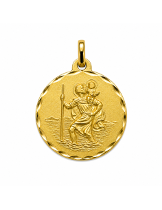 Medalla  San Cristóbal - Oro amarillo 18k