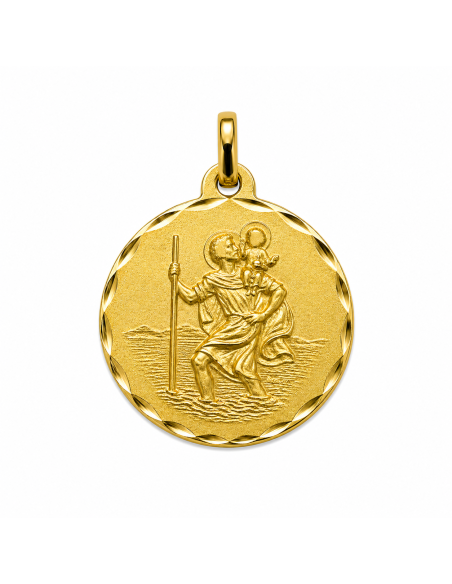 Medalla  San Cristóbal - Oro amarillo 18k