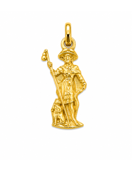 Medalla San Cristóbal en Busto - Oro Amarillo 18K