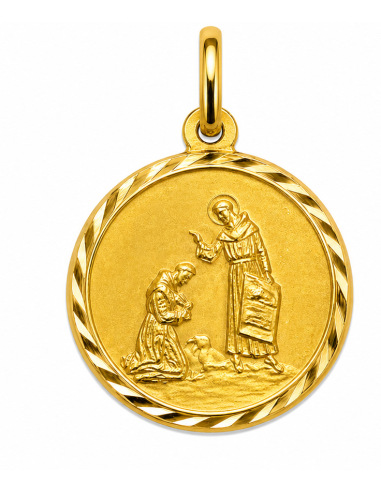 Medalla San Francisco (Oracion en español) - Oro Amarillo 18K