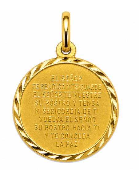 Medalla San Francisco (Oracion en español) - Oro Amarillo 18K