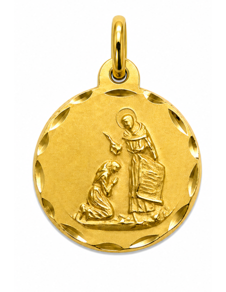Medalla San Francisco (Oracion en español) - Oro Amarillo 18K