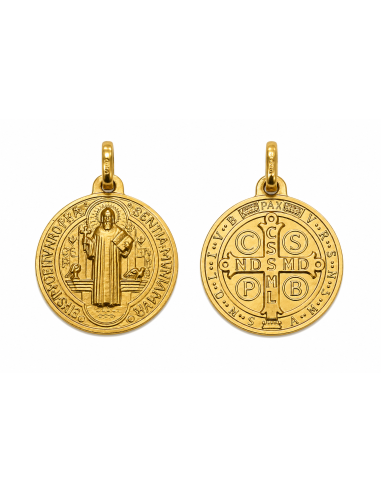Medalla San Benito - Oro Amarillo 18K