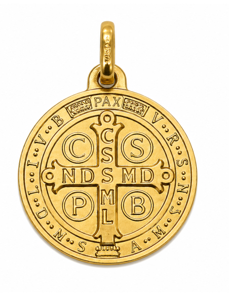 Medalla San Benito - Oro Amarillo 18K