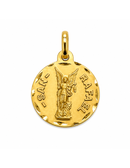 Medalla Santoral San Rafael - Oro Amarillo 18k