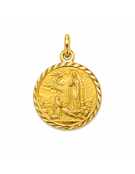 Medalla Santa Lourdes - Oro Amarillo 18K