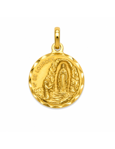 Medalla Santa Lourdes - Oro amarillo 18K