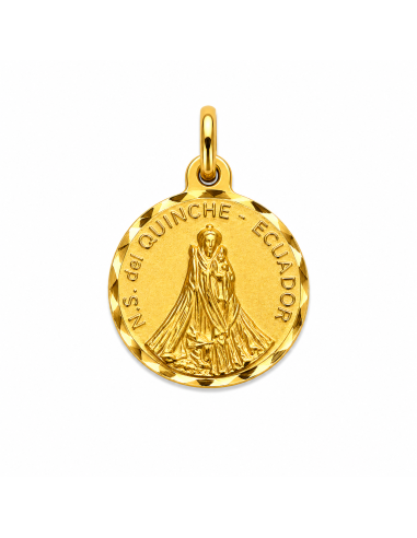 Medalla Virgen Nuestra señora del Quinche Ecuador - Oro Amarillo 18k