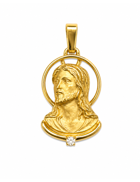 Colgante Cabeza de Cristo con Circonita