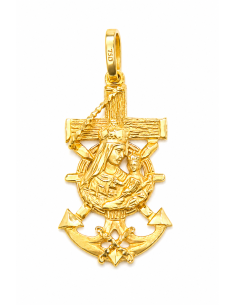 Colgante Cruz del Mar con Virgen del Carmen