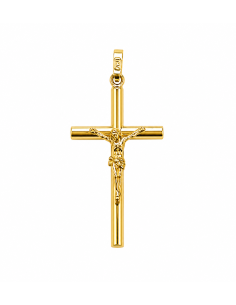 Colgante Cruz Clásica con Cristo - Oro Amarillo 18K