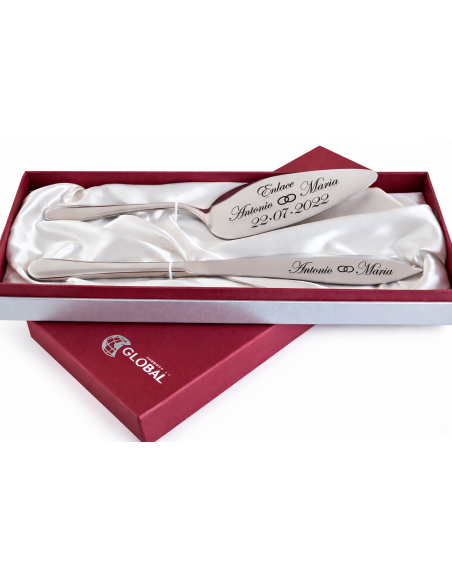 Estuche Cuchillo y Pala para Tarta de Acero – Global GA4023