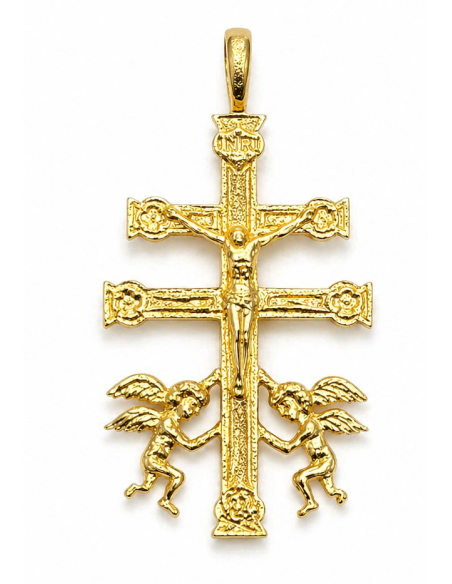 Colgante Cruz Caravaca de Oro Amarillo