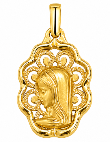 Medalla Virgen Niña - Oro Amarillo 18K