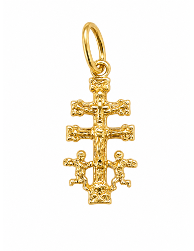 Colgante Cruz Caravaca  - Oro Amarillo 18K