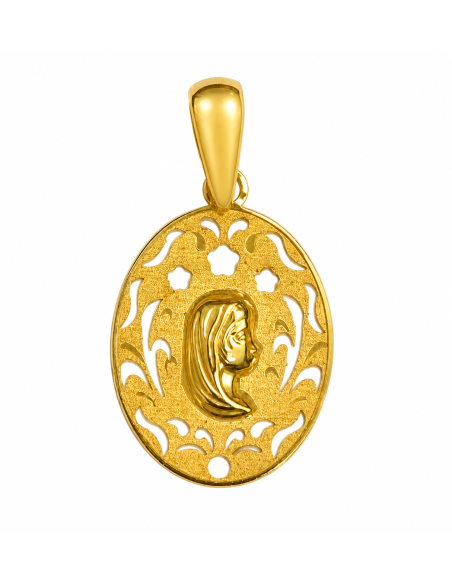 Medalla Virgen Niña - Oro Amarillo 18K