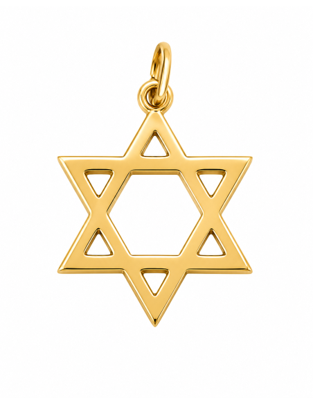 Colgante Estrella de David  - Oro Amarillo 18K