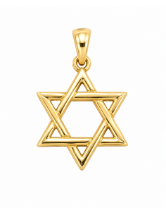 Colgante Estrella de David  - Oro Amarillo 18K