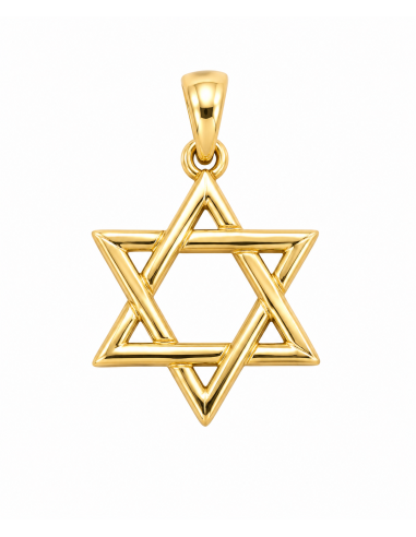 Colgante Estrella de David  - Oro Amarillo 18K