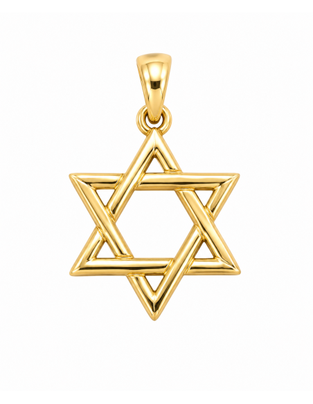 Colgante Estrella de David  - Oro Amarillo 18K