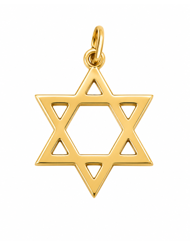 Colgante Estrella de David  - Oro Amarillo 18K