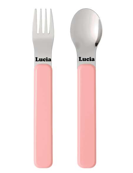 Cubierto Infantil 2 Piezas Oso sobre Luna con estuche Portatil - Eventi EV3413/03R