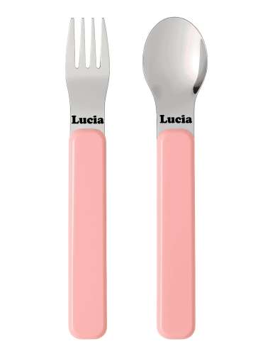 Cubierto Infantil 2 piezas Unicornio Rosa con estuche portatil - Puro Argenti PU8563/R