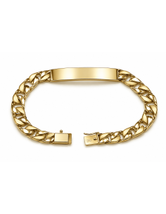 Esclava para caballero eslabón Barbado - Oro Amarillo 18k