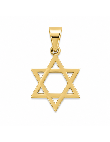 Colgante Estrella de David - Oro Amarillo 18K