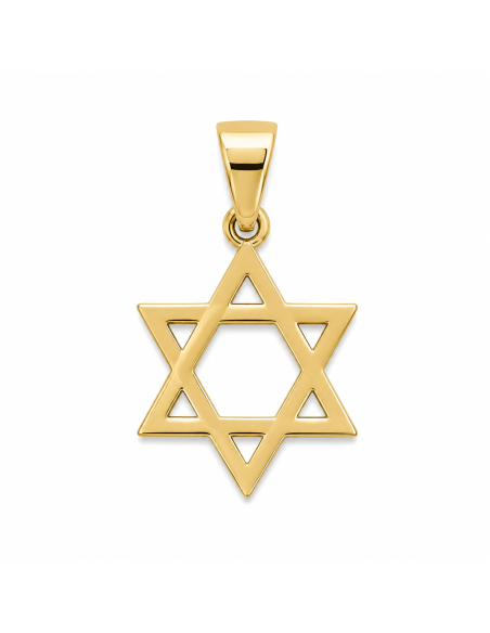 Colgante Estrella de David - Oro Amarillo 18K
