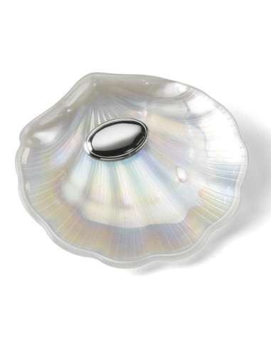 Set Infantil Cubierto Acero y Concha Cristal Nacarado con Chapa para Personalizar - Global Argenti GA1156