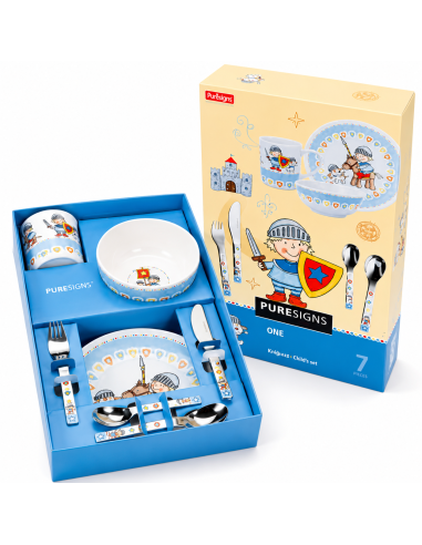 Vajilla Infantil Miko-Caballero 7 Piezas  - Puresings LU6088