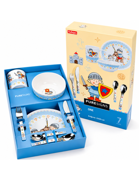 Vajilla Infantil Miko-Caballero 7 Piezas  - Puresings LU6088
