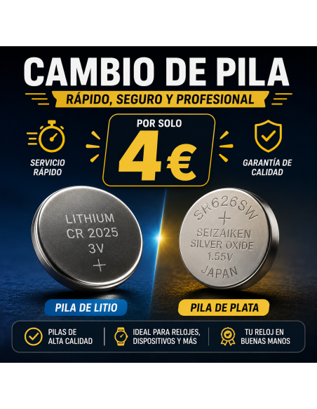 Cambio de Pilas 4 € | Joyería Jiménez Santa Pola