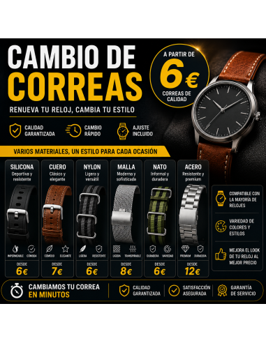 Cambio de Correas Reloj | Joyería Jiménez Santa Pola